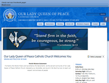 Tablet Screenshot of ladyqueenofpeace.org